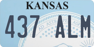KS license plate 437ALM