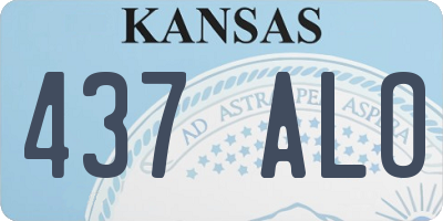 KS license plate 437ALO