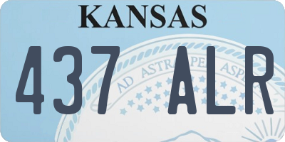 KS license plate 437ALR