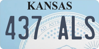 KS license plate 437ALS