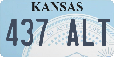 KS license plate 437ALT