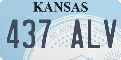 KS license plate 437ALV