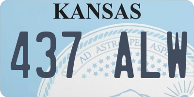 KS license plate 437ALW