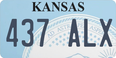 KS license plate 437ALX