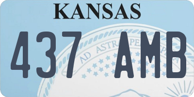 KS license plate 437AMB