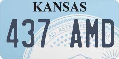 KS license plate 437AMD