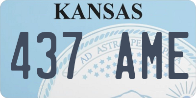 KS license plate 437AME
