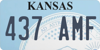 KS license plate 437AMF