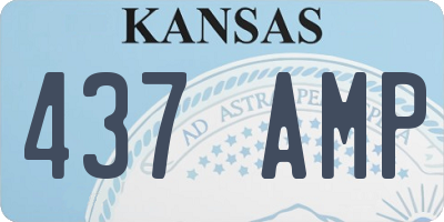 KS license plate 437AMP