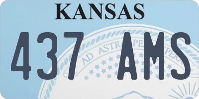 KS license plate 437AMS