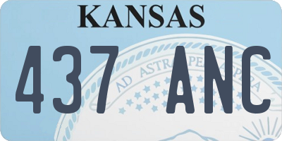 KS license plate 437ANC