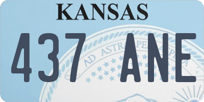 KS license plate 437ANE