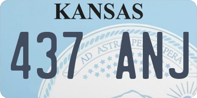 KS license plate 437ANJ