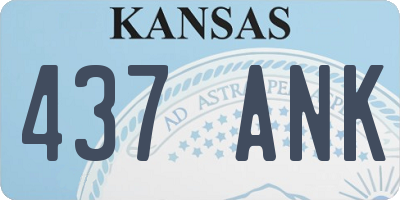 KS license plate 437ANK