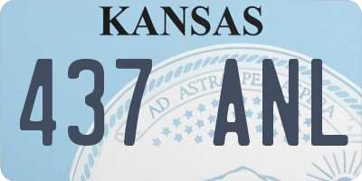 KS license plate 437ANL