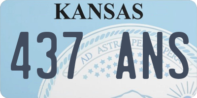 KS license plate 437ANS