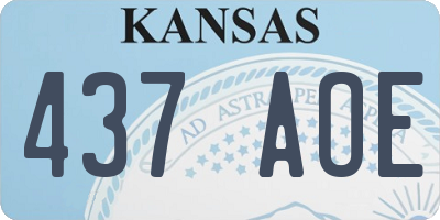 KS license plate 437AOE