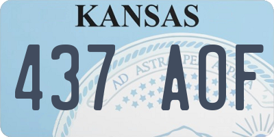 KS license plate 437AOF