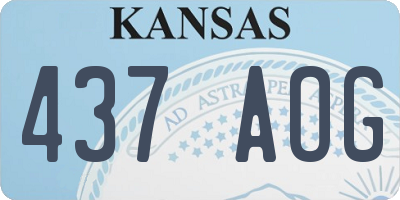 KS license plate 437AOG
