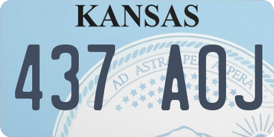 KS license plate 437AOJ