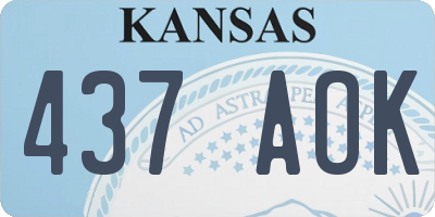 KS license plate 437AOK