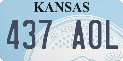 KS license plate 437AOL