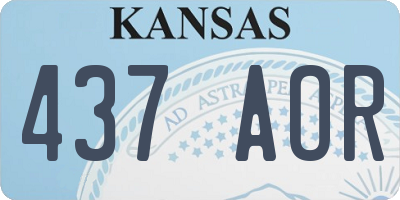KS license plate 437AOR