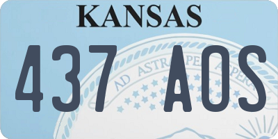 KS license plate 437AOS