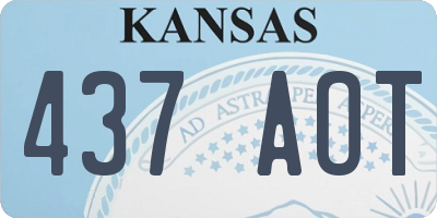 KS license plate 437AOT
