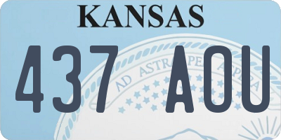KS license plate 437AOU