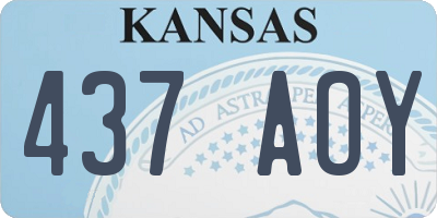 KS license plate 437AOY