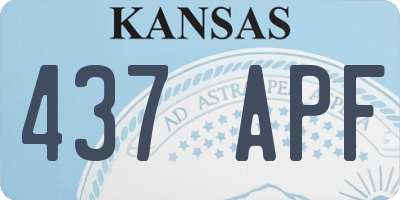 KS license plate 437APF