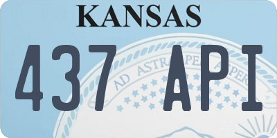KS license plate 437API