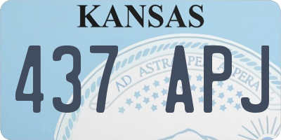 KS license plate 437APJ