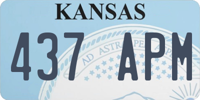 KS license plate 437APM