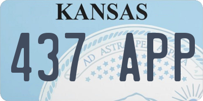 KS license plate 437APP