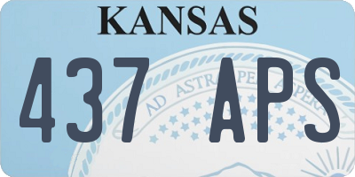 KS license plate 437APS