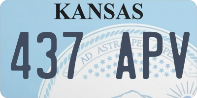 KS license plate 437APV