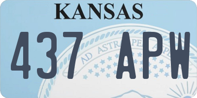 KS license plate 437APW