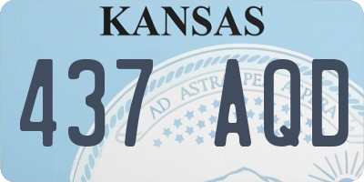 KS license plate 437AQD