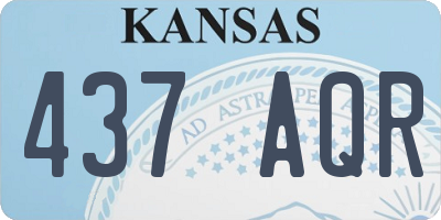 KS license plate 437AQR