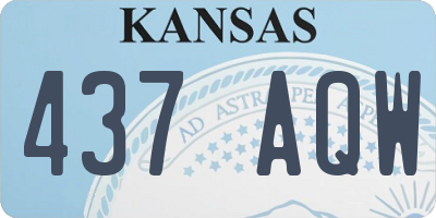 KS license plate 437AQW