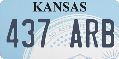 KS license plate 437ARB
