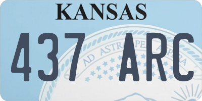 KS license plate 437ARC