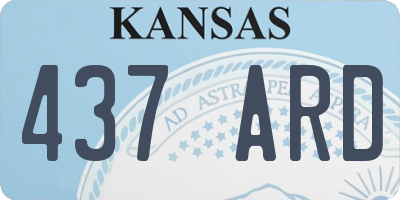 KS license plate 437ARD
