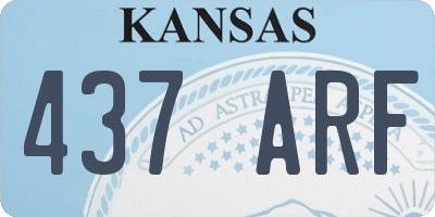 KS license plate 437ARF