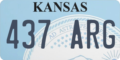 KS license plate 437ARG