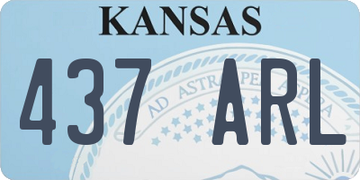 KS license plate 437ARL