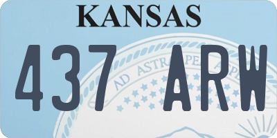 KS license plate 437ARW