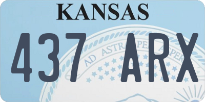 KS license plate 437ARX